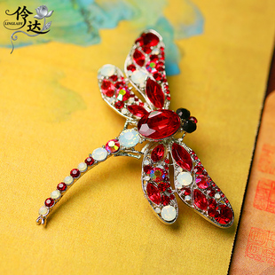 别针防走光固定胸花配饰品 伶达胸针蜻蜓胸针复古昆虫服装