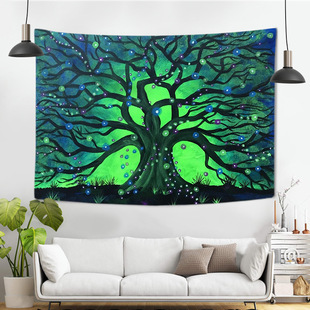 生命之树桌布直播背景布挂毯挂画布置装饰树形门帘清仓