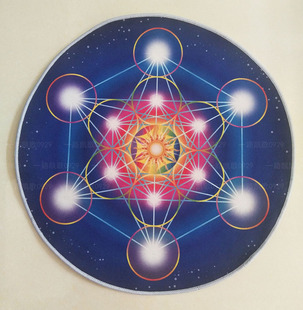 大天使麦达昶梅塔特隆几何立方体六芒星地垫斯里丰盛树地毯多款