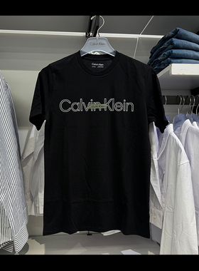 Calvin Klein CK男士夏季新款休闲印花圆领短袖T恤时尚CM3-140
