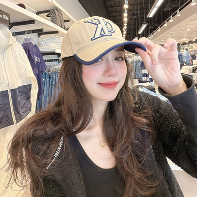 CK女士绒绒logo棒球帽鸭舌帽