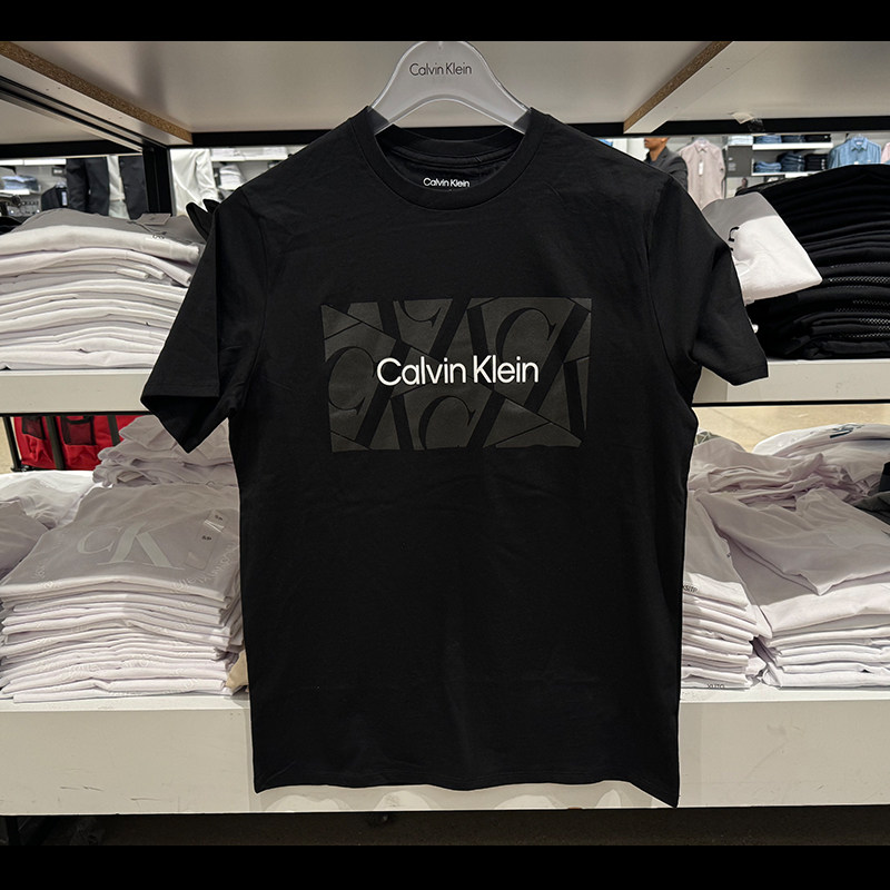 Calvin Klein CK男士夏季新款纯棉圆领短袖T恤休闲时尚潮CM3-94