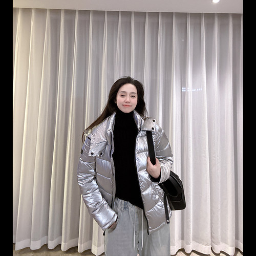 CK女士连帽保暖棉服外套