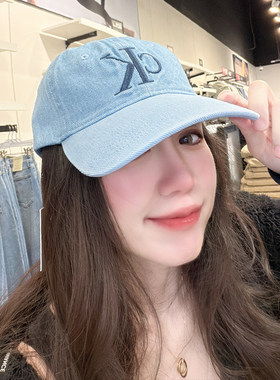 CK女士Logo刺绣棒球帽鸭舌帽