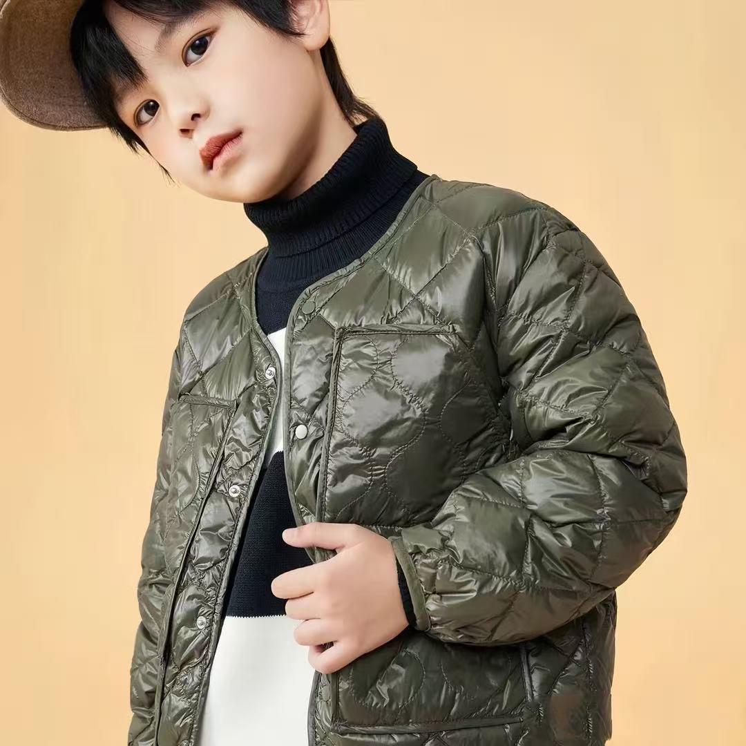 120-140码小鸟儿童羽绒服男童春秋冬季百搭轻薄羽绒服
