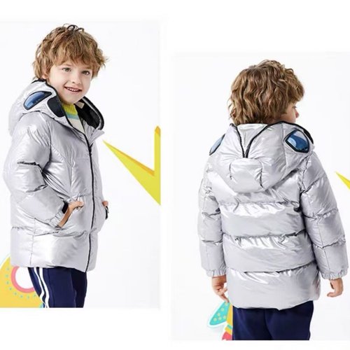 90-100码巴家男童羽绒服加厚保暖眼镜连帽羽绒服