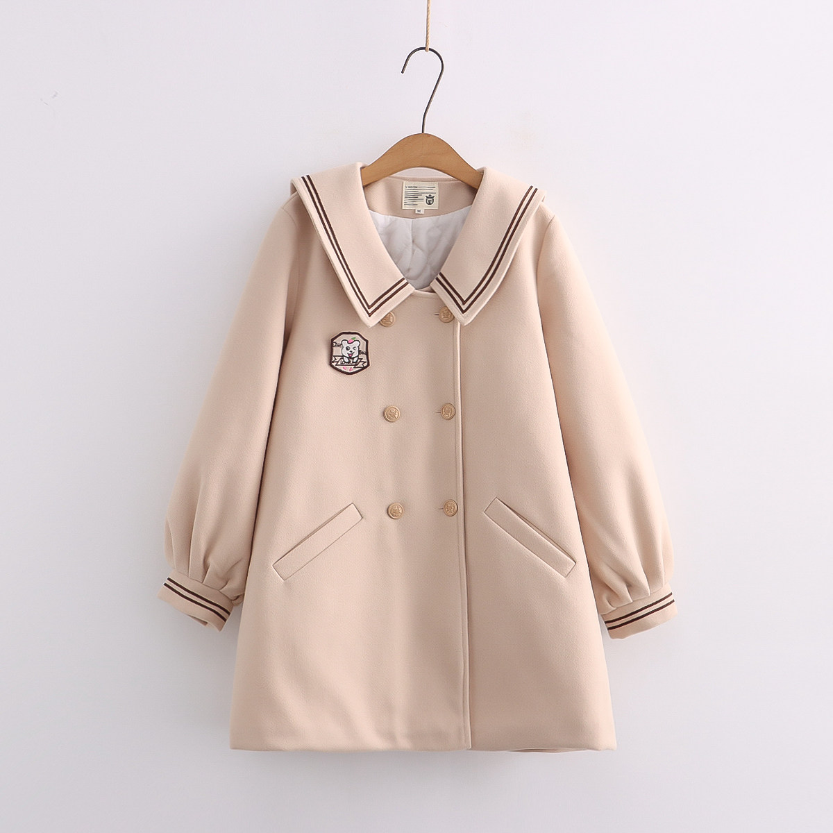 jk制服大衣中长款毛呢外套女冬季呢子制服校服冬款学院风日系秋冬