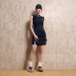 Adidas阿迪达斯日常舒适新中式梭织常规版型提花运动连衣裙KY5753