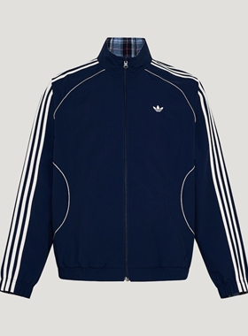 Adidas阿迪达斯情人节款休闲双面穿时尚宽松运动夹克外套KT6367