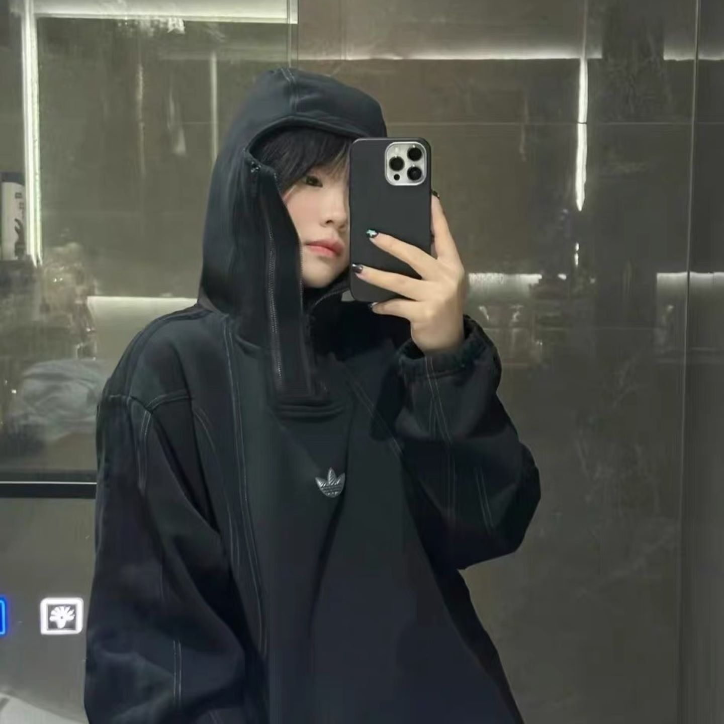 阿迪达斯GALI加绒运动连帽卫衣