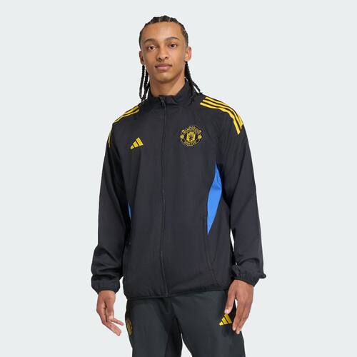 Adidas曼联足球运动修身立领夹克