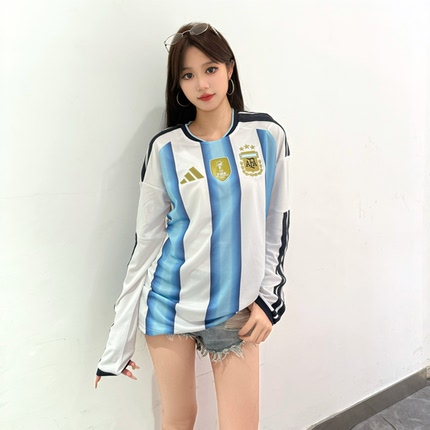 Adidas2026年阿根廷国家队世界杯球衣主场球员版速干长袖KA8068