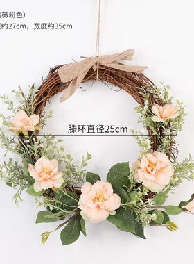 法式中古藤花环客厅墙面装饰壁饰