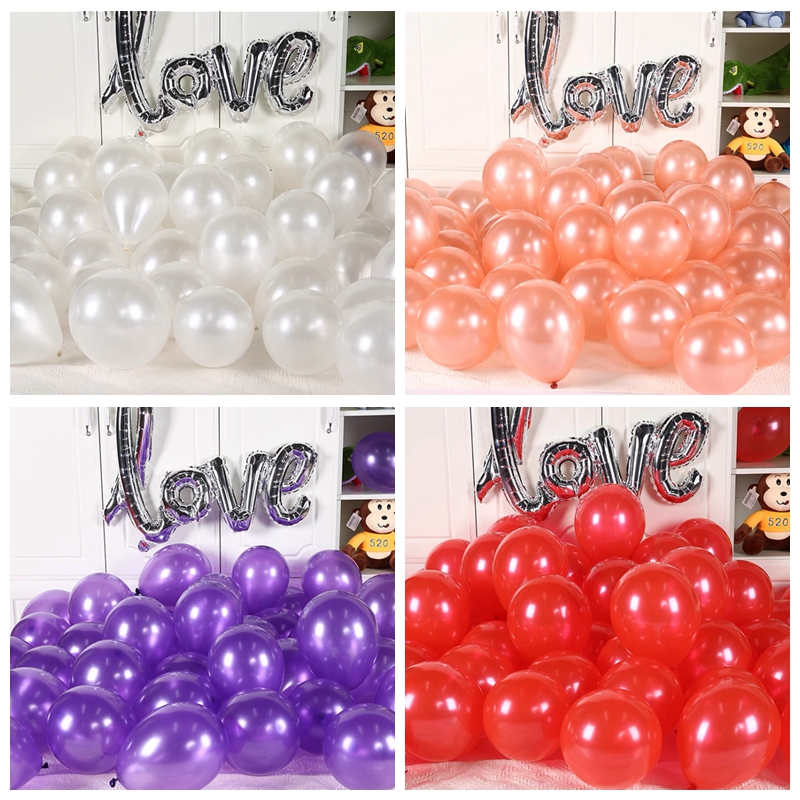 珠光色乳胶气球加厚生日开业装饰