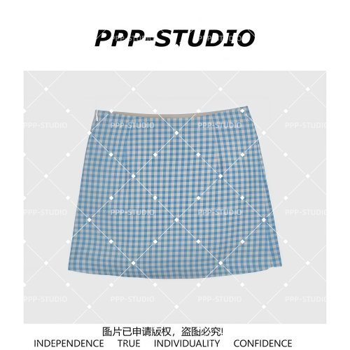 『PP-STUDIO』新款时尚百搭潮流韩系清闲休闲短裙*20261932