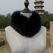 真毛狐狸毛围脖皮草狐狸毛围巾毛领围脖保暖狐狸毛领子磁扣款 冬女