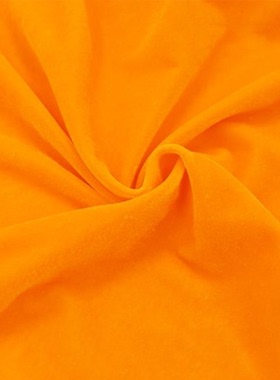 橘黄色金丝绒布料加厚桔黄色亮黄佛布供桌台布装饰窗帘背景绒面料