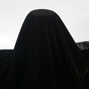 加厚纯黑色金丝绒面料桌布遮盖布装饰拍照背景幕布活动地摊布防尘