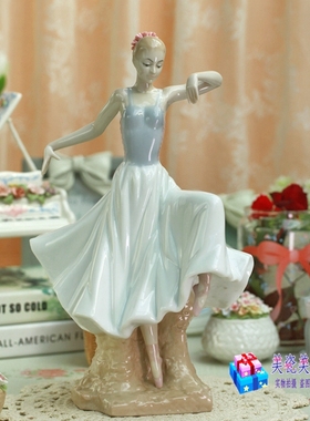 满就减英国sviv陶瓷生日曼妙摆件