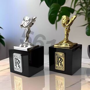 小金人飞天女神立车标劳斯莱斯客厅办公室招财马装饰摆件家居饰品