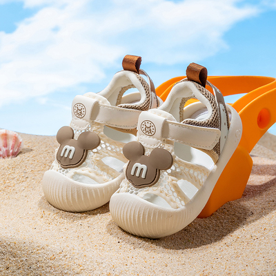 Ginofu夏季单网宝宝学步凉鞋新款软底休闲百搭室内外男女童机能鞋