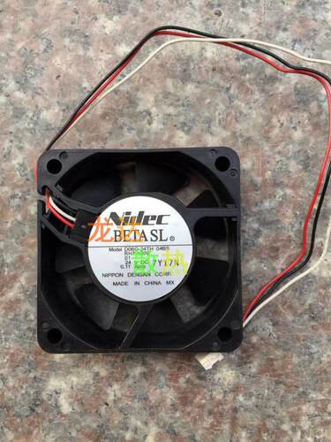 NIDEC D06G-24TH 04BS 24V 6020 3线 打印机变频器电源风扇6CM