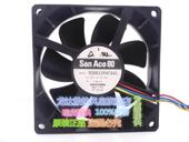 DENKI SANYO 8025 4线PWM 9S0812P4F041 正品 超静音散热风扇 三洋