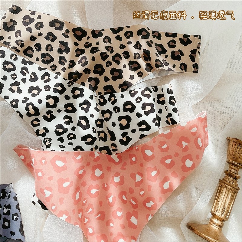 少女内裤性感低腰超薄冰丝无痕一片式丁字裤隐形T裤欧美豹纹大码,女士内衣/男士内衣/家居服,女丁字裤,淘宝优惠券,粉丝福利购,淘宝优惠卷
