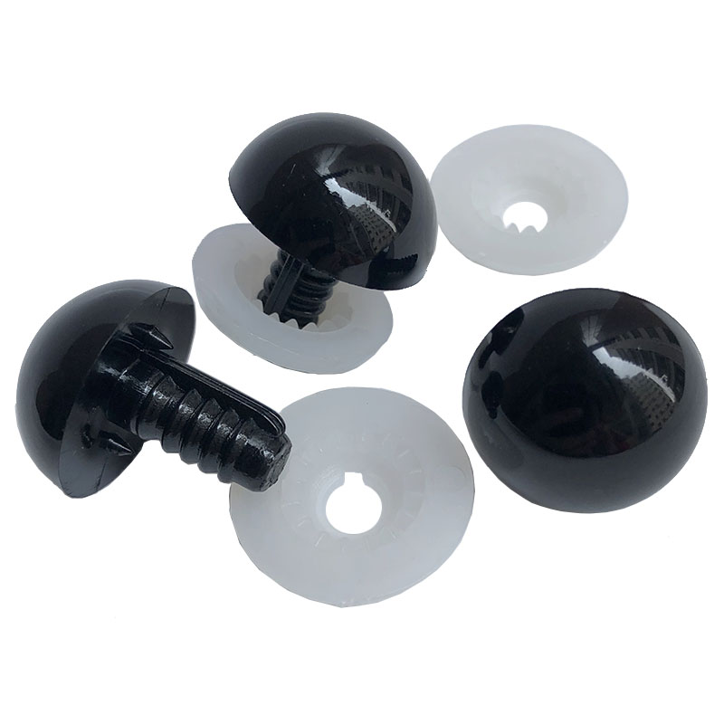 敲打式黑豆毛绒公仔玩具配件眼睛