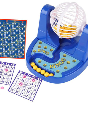 Bingo Tray Game Ball Kids Blue Bingo Chips Cards kid Desktop