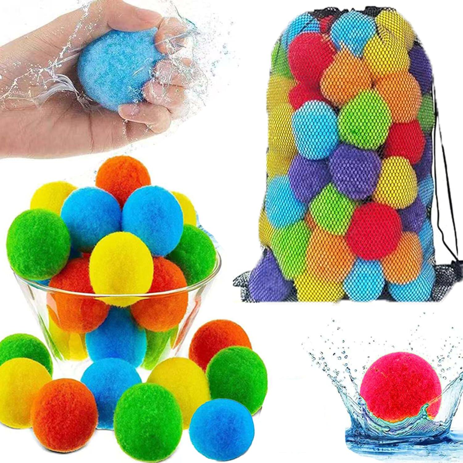 50pcs Reusable Water Balls Balloons Outdoor Toys for Kids - 实物图