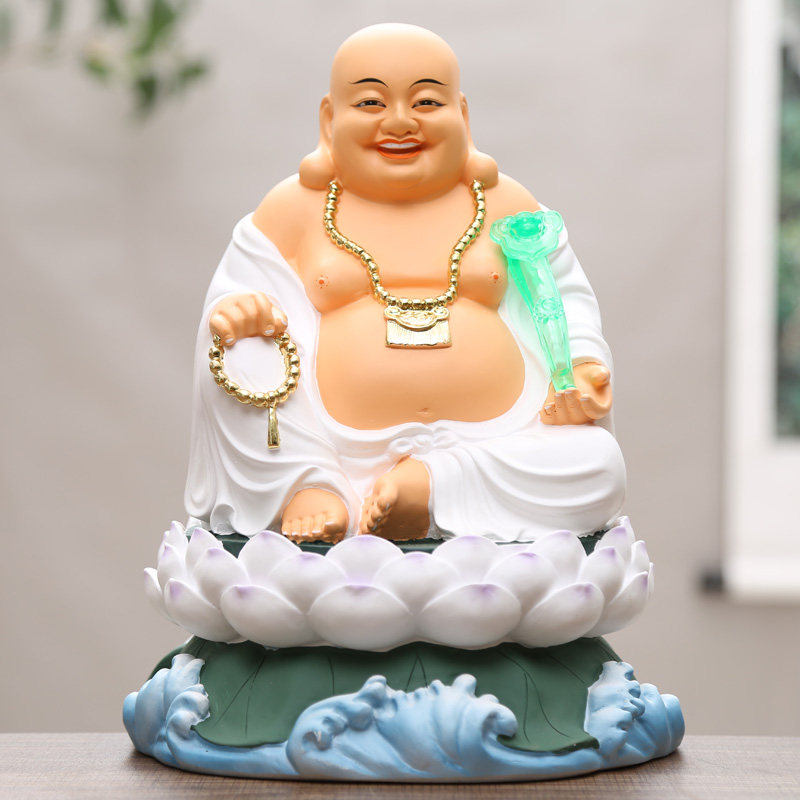 笑佛树脂招财风水居家工艺品包邮