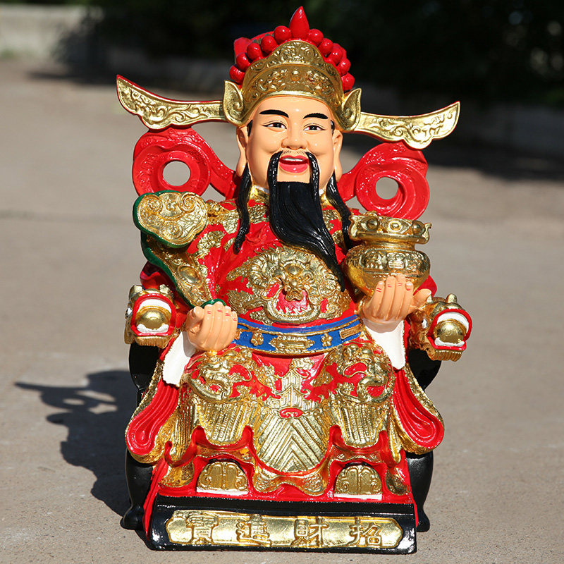 店铺开业礼品居家供奉发财摆件树脂财神家用招财财神爷佛像