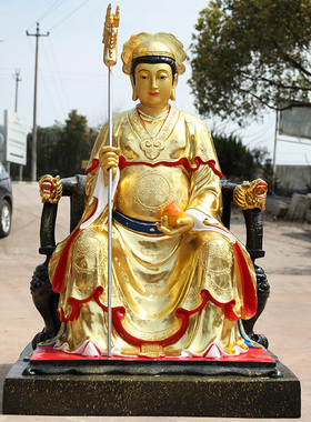 寺庙玉帝王母彩绘树脂佛像