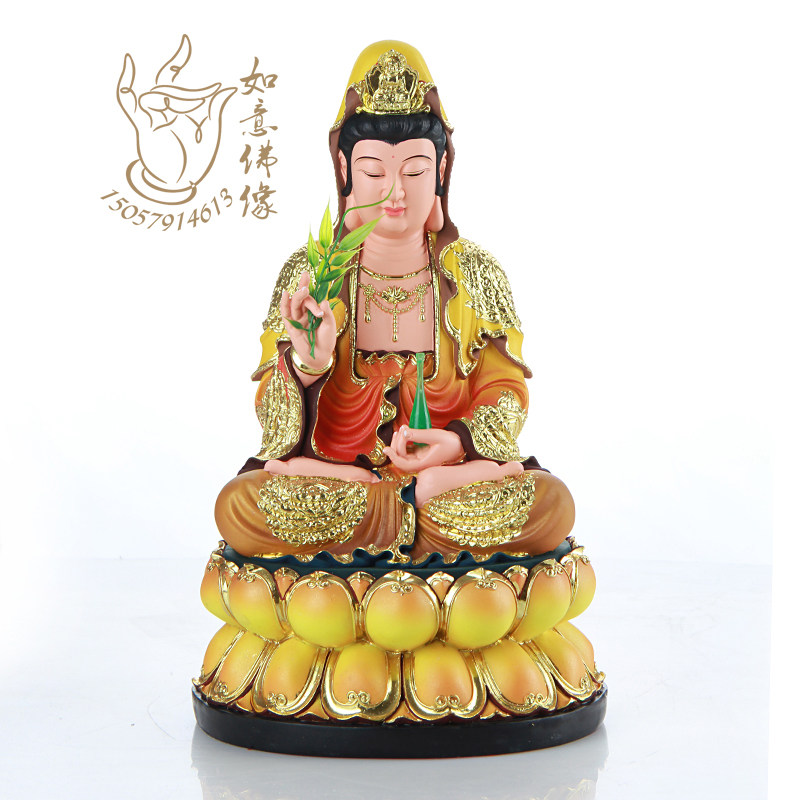 七彩树脂菩萨观音佛像厂直销