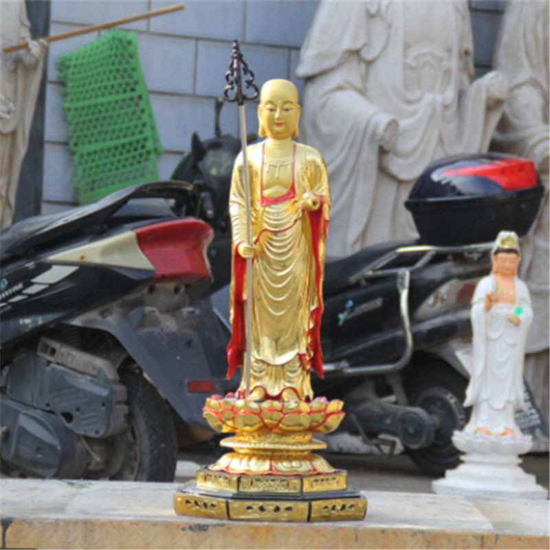 地藏菩萨像地藏王佛像 大愿地藏王菩萨佛像站背光地藏1米08高