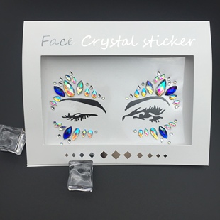 Rhinestone rave Face Jewels sticker音乐节舞台化妆脸部钻贴