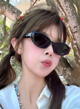 黑色猫眼小框韩版潮流时尚遮阳女