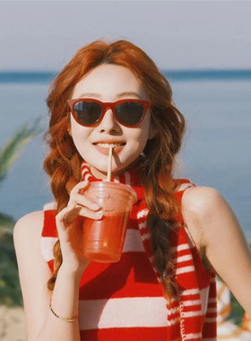 遮阳防紫外线椭圆复古欧美男女酷