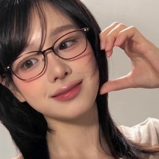 公主日记方形小框酒红色眼镜超轻复古韩系网红ins博主近视架文艺