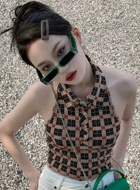 街拍长方形欧美复古男女时尚个性