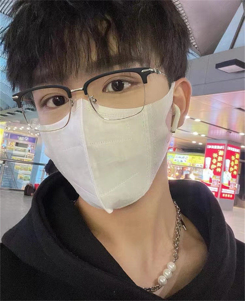 韩版男士上粗下细眼镜框复古商务金属文艺潮方框眉毛架熟男近视镜