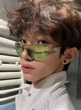 绿色太阳镜户外潮运动骑行墨镜酷