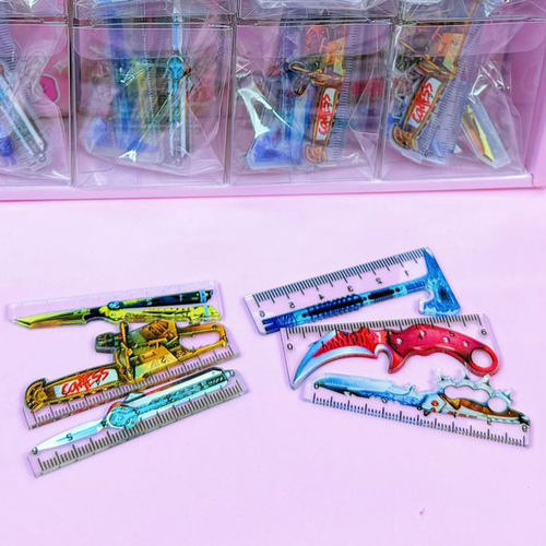 亚克力迷你兵器尺子创意可爱卡通