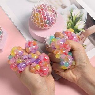 葡萄球捏捏乐解压彩珠草莓仿真水果创意儿童捏捏女孩减压发泄玩具