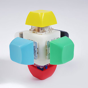 键盘按键解压钥匙扣机械手指按钮小玩具成人办公室减压发泄小挂件