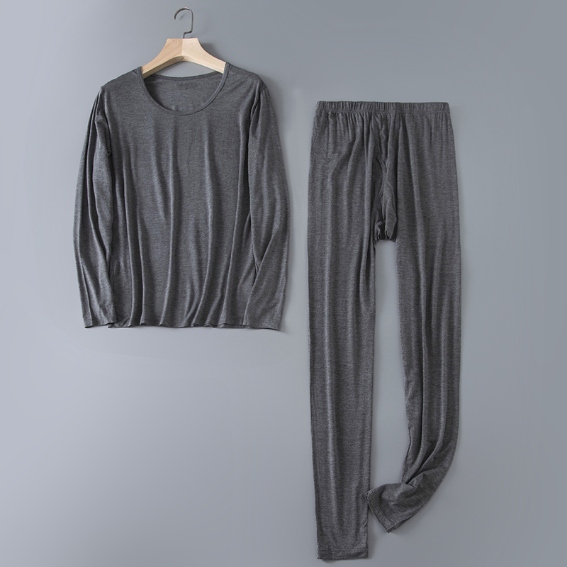 莫代尔内衣薄款大码打底圆领