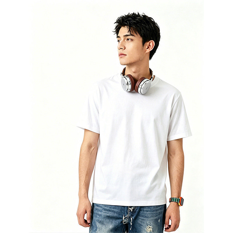 白色纯棉240g重磅短袖t恤男夏季宽松打底衫内搭2026新款半袖上衣
