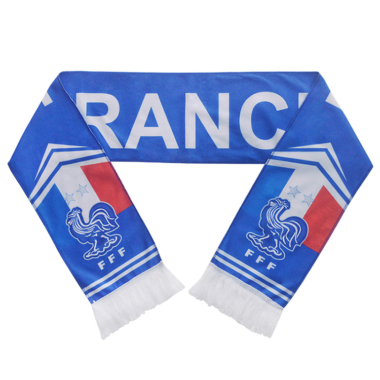 现货2026美加墨世界杯足球球迷用品法国棉绒定做定制围巾围脖发