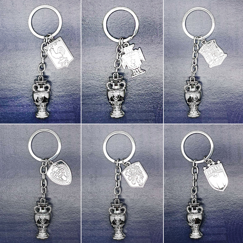 包邮热卖现货欧洲杯球迷用品世界杯奖杯带标锌合金版钥匙扣发